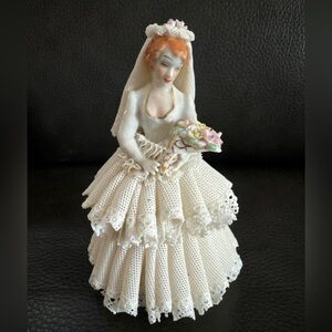 MV Irish Dresden Muller Volkstedt porcelain lace The Bride